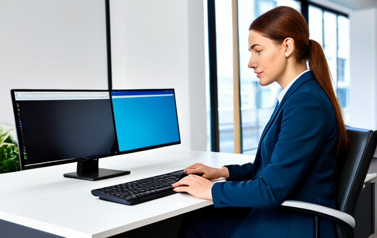 Posture Correction at Work**

"A professional woman sitting at a desk in a modern office, fully clothed in a modest business suit, demonstrating perfect posture while working on a computer, appropriate attire, safe for work, perfect anatomy, natural proportions, well-lit, educational context, family-friendly."

**